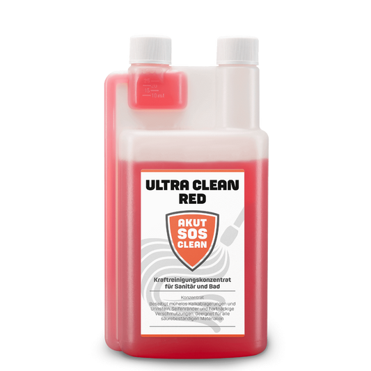 ULTRA CLEAN RED - Concentré de nettoyage puissant pour sanitaires et salle de bain 1l