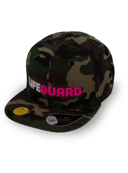 CASQUETTE SNAPBACK UNISEXE - SAUVETEUR - CAMOUFLAGE ROSE
