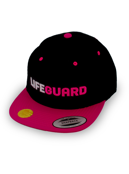 CASQUETTE SNAPBACK UNISEXE - SAUVETEUR / NOIR-ROSE