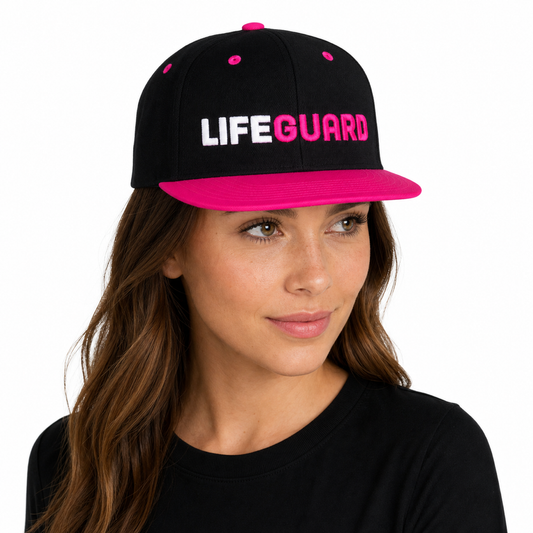 SNAPBACK UNISEX CAP - LIFEGUARD / BLACK-PINK