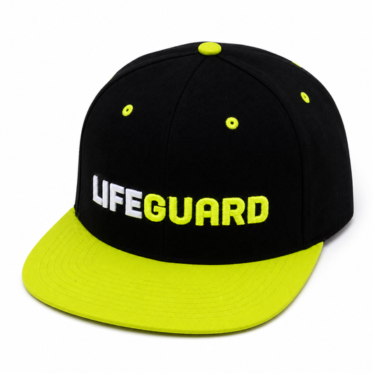 SNAPBACK UNISEX CAP - LIFEGUARD / BLACK - NEON GELB