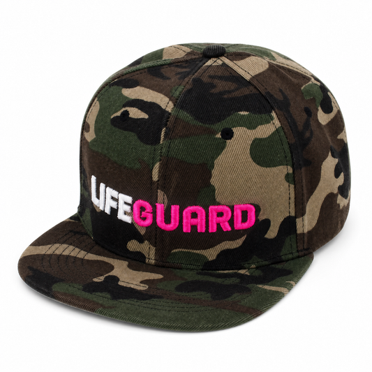 SNAPBACK UNISEX CAP - LIFEGUARD - CAMOUFLAGE PINK