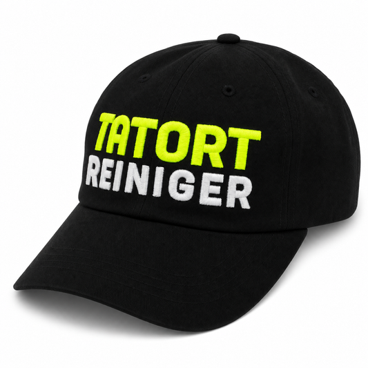 BASEBALL UNISEX CAP - TATORTREINIGER / BLACK-NEON GELB