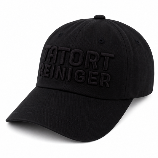 BASEBALL UNISEX CAP - TATORTREINIGER / BLACK-BLACK