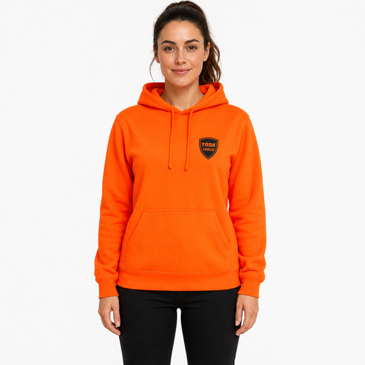 Hoodie Orange -"TATORTREINIGER"